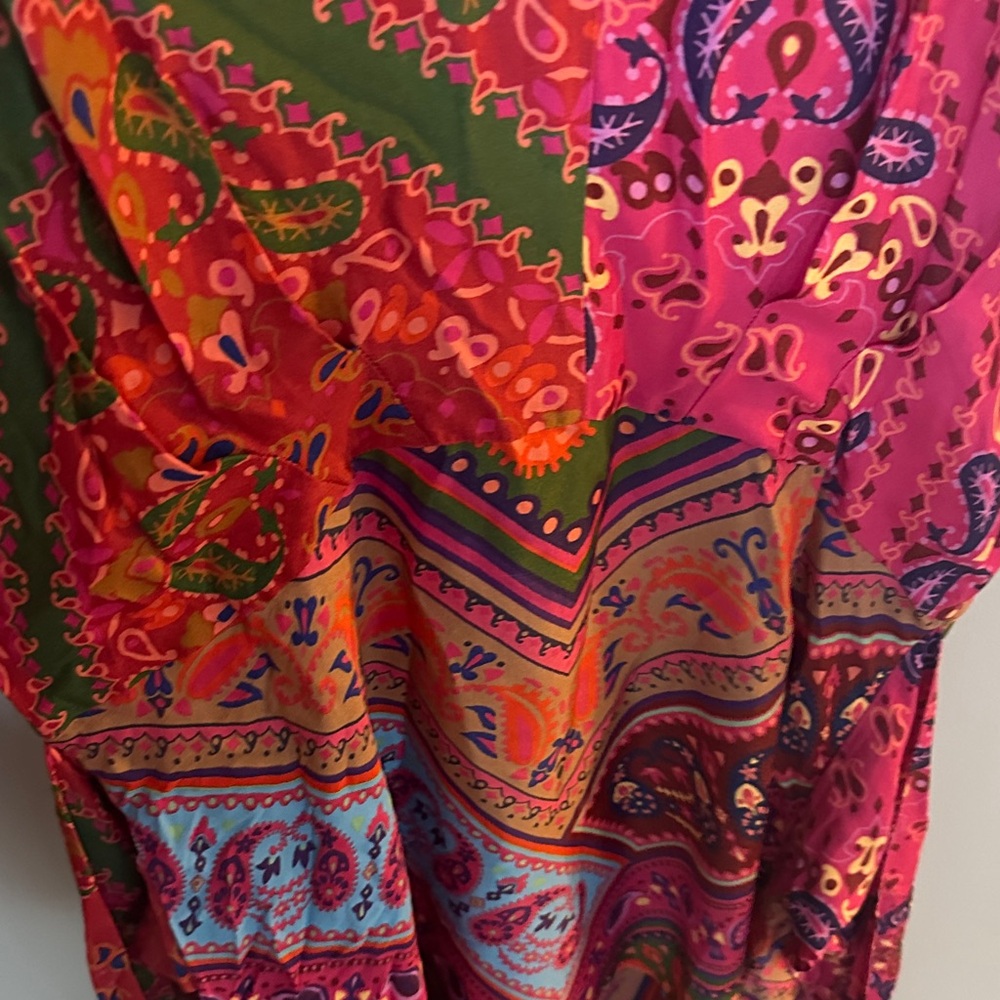 FARM Rio Vibrant Pink and Green dress - Picture 2 of 11